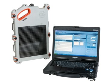 Mobiler digitaler Flachdetektor mit Panasonic-Auswerte-Laptop